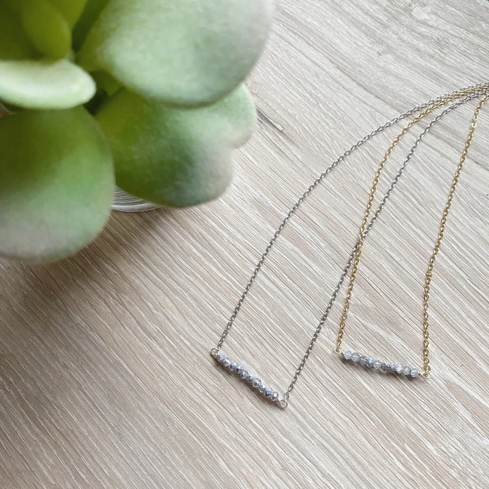 Bead bar necklaces